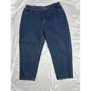 LL Bean Women's Jeans Size 20 PET Original Fit Relaxed Medium Wash Elastic Waist